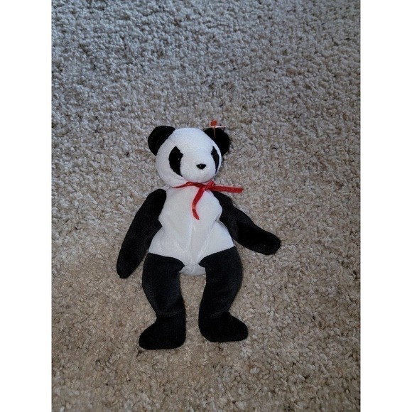 NWT Beanie Baby - 1998 TY Fortune Panda Bear - Picture 1 of 5